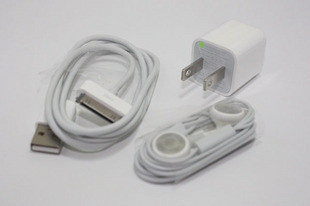 12V putih portabel elektronik USB Charger 6 adapter kabel Kit mobil untuk iPhone 4